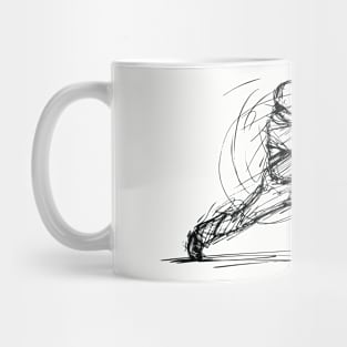 baseball player drawing Mug